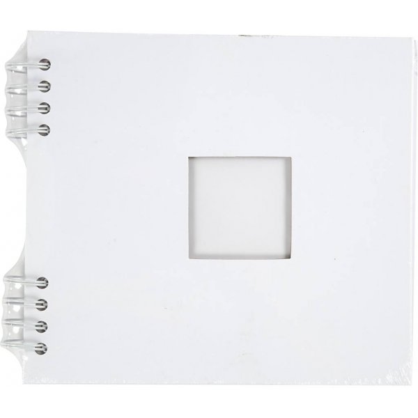 Scrapbook mit Spirale - wei - 20 x 20 cm