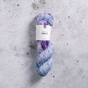 Merino Raggi 100g - Flieder und dunkle Minze Merino Raggi 100g - Flieder und dunkle Minze