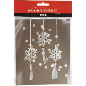 Mini DIY Kit Häkeln - weiß - Schneeflocken Mini DIY Kit Häkeln - weiß - Schneeflocken