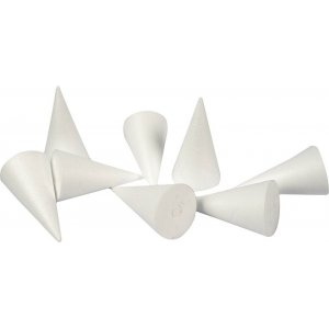 Styroporkegel - weiß - Ø5,5 cm - 50 Stk Styroporkegel - weiß - Ø5,5 cm - 50 Stk