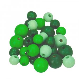 Holzperlen 8,10,12 mm - grüne Mischung, 25 g Größenmischung Holzperlen 8,10,12 mm - grüne Mischung, 25 g Größenmischung