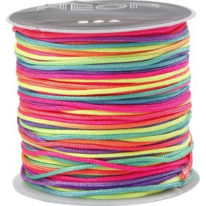 Mehrfarbige Krawattenschnur - Neonfarben - 28 m Mehrfarbige Krawattenschnur - Neonfarben - 28 m