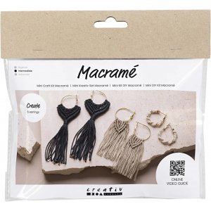 Mini DIY Kit Makramee, Ohrringe Mini DIY Kit Makramee, Ohrringe