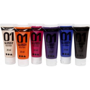 Schulfarbe - Acryl - Komplementärfarben - glänzend - 6 x 20 ml Schulfarbe - Acryl - Komplementärfarben - glänzend - 6 x 20 ml