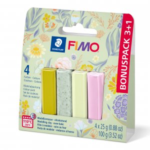 Fimo Soft 3+1 x 25 g - Blumenmuster Fimo Soft 3+1 x 25 g - Blumenmuster