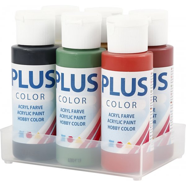 Plus Color Hobbyfarbe - Weihnachtsfarben - 6 x 60 ml