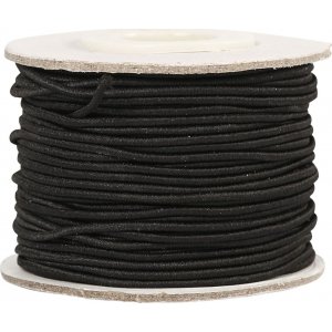 Elastische Kordel 1 mm - Schwarz - 25 m Elastische Kordel 1 mm - Schwarz - 25 m