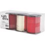 Geschenkkordel - Gold - Rot - Rot - 3 x 15 m