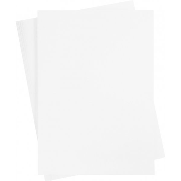 Farbiger Karton - wei - 270 g - 10 Blatt