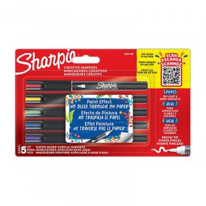 Sharpie AcrylicCreative Marker Brush - 5er-Pack - Unsortierte Farben Sharpie AcrylicCreative Marker Brush - 5er-Pack - Unsortierte Farben