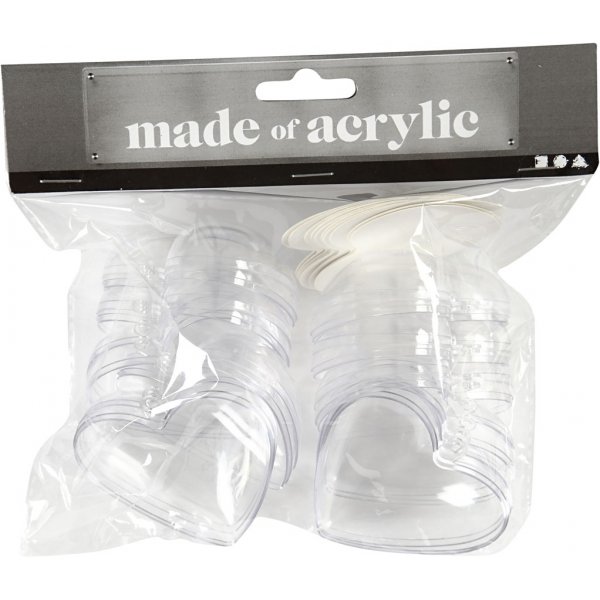 Dekoherzen - transparent - 10 Stk