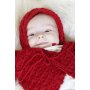 Strickanleitung - Wickeljacke + Mtze im Lochmuster und mit Hkelkante