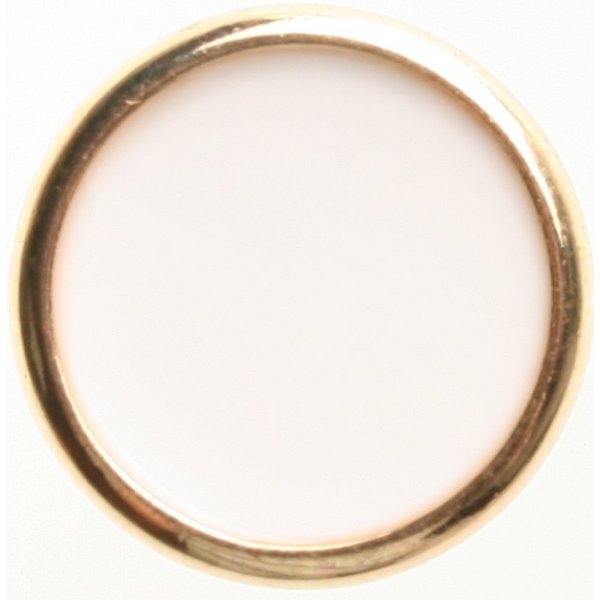 Knopf Rund 1 Loch 11 mm 5 Stck - Perlmutt mit Goldring