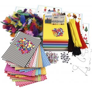 Große Packung Kreativmaterial und Schablonen - gemischte Farben Große Packung Kreativmaterial und Schablonen - gemischte Farben
