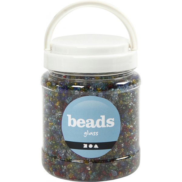 Rocailleperlen - Glnzend transparent - 1000 g