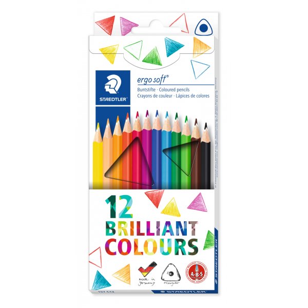 Ergo soft Buntstifte in Kartonverpackung - 12 Stifte