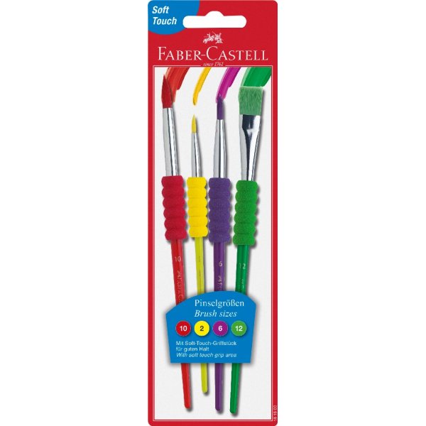 Pinselset Soft Grip - 4 Gren