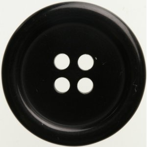Knopf Rund 4-Loch 15 mm 8 Stück - Schwarz Knopf Rund 4-Loch 15 mm 8 Stück - Schwarz