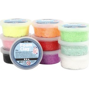 Foam Clay® - gemischte Farben - Glitzer - 10 x 35 g Foam Clay® - gemischte Farben - Glitzer - 10 x 35 g