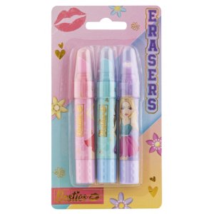 Radiergummis im Lippenstiftformat 3er-Pack Radiergummis im Lippenstiftformat 3er-Pack
