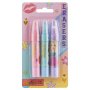 Radiergummis im Lippenstiftformat 3er-Pack
