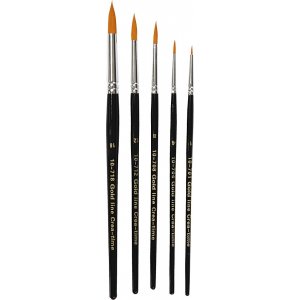 Gold Line Pinsel - Nr. 1+4+8+12+18 - rund - 5 Stk Gold Line Pinsel - Nr. 1+4+8+12+18 - rund - 5 Stk
