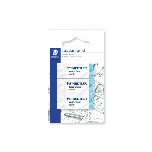 Radiergummi Wei Rasoplast Combi - 3er-Pack