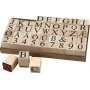 Stempel - Buchstaben und Zahlen - 20 x 20 mm - 45 Stk