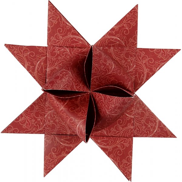 Sternstreifen - rot - wei - 18 cm - 40 Streifen