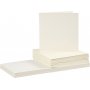 Karten und Umschlge - gebrochenes Wei, 16 x 16 cm - 50 Sets