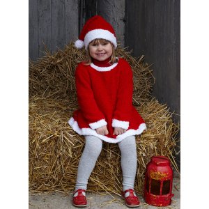 Strickmuster - Weihnachtsmannkleid und -mütze Strickmuster - Weihnachtsmannkleid und -mütze
