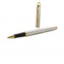 Tintenroller Waterman Hmisphre - Edelstahl mit goldenem Rand - feines Schwarz