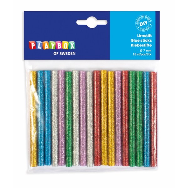 Klebestift Glitter - 7mm 18 Stk