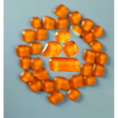 MosaixSoft - Glasmosaik 8 - 25 mm - Orange 200 g ~ 140 Stk.