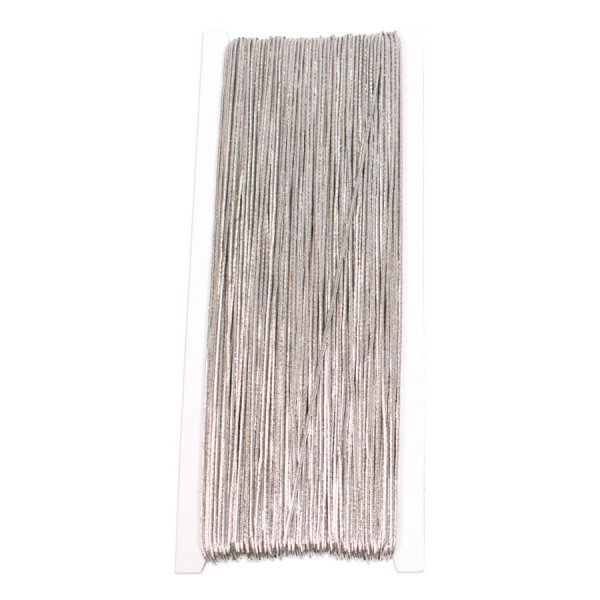 Elastische Kordel 50 m 1 mm Silber