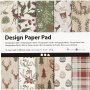 Designpapier - Braun/Grn - 50 Blatt