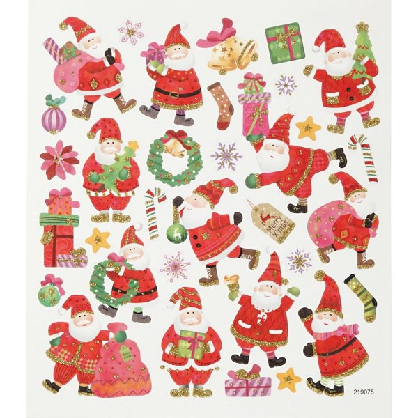 Aufkleber - Frhlicher Weihnachtsmann