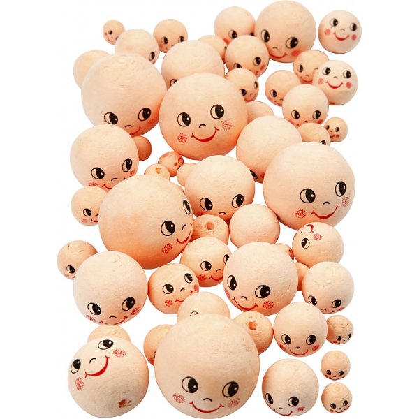 K�pfe - Elfenbein - �12+18+22+30+40 mm - 100 Stk