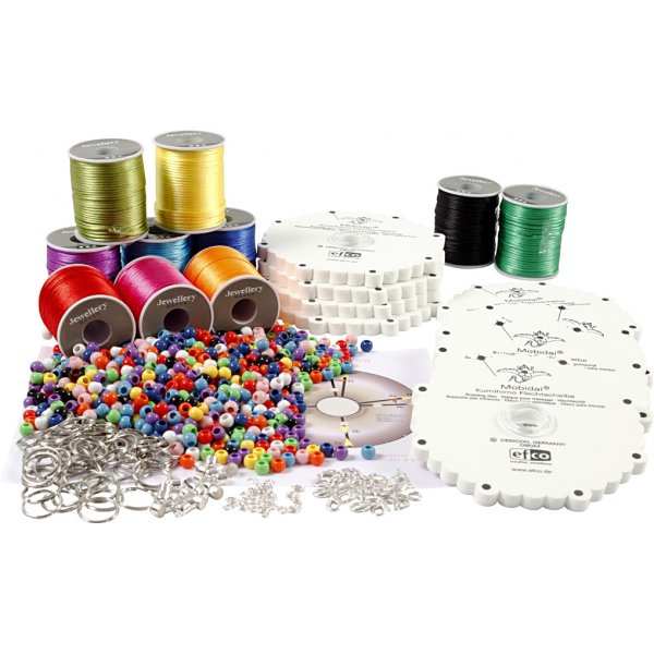 Kumihimo-Klassenzimmer-Set - Neonfarben - leuchtende Farben