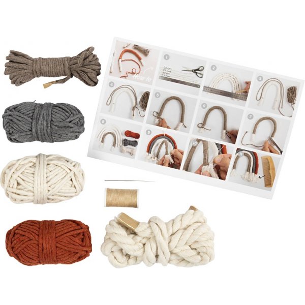 Mini DIY Kit Makramee - Regenbogen