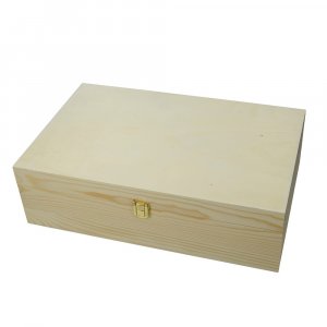 Holzkiste 35,5 x 22 x 10,5 cm - unbehandeltes Kiefernholz Holzkiste 35,5 x 22 x 10,5 cm - unbehandeltes Kiefernholz
