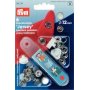 Nieten-Druckknopf JERSEY Messing perlwei 12 mm 6 Stk