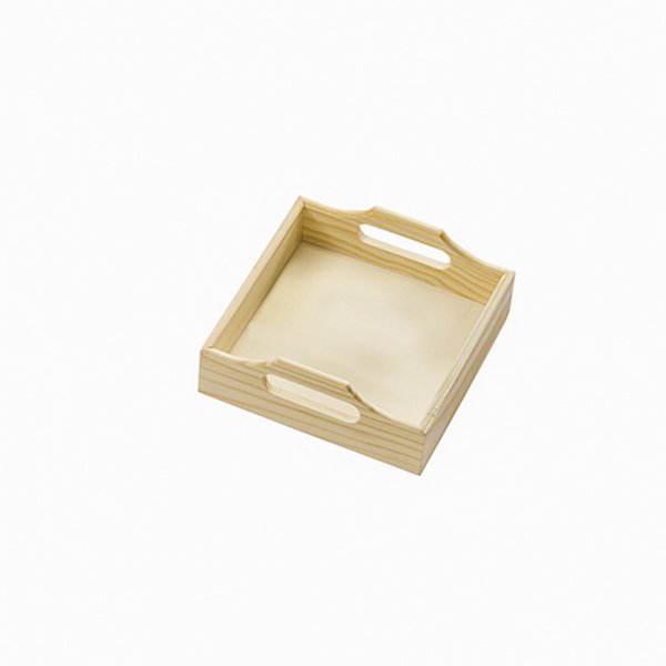 Unbehandelte Holztabletts