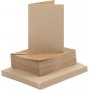 Karten und Umschlge - Natur - 11,5 x 16,5 cm - 50 Sets