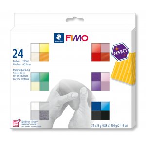 Modellier-Fimo-Effekt, 25 g - 24 Farben Modellier-Fimo-Effekt, 25 g - 24 Farben