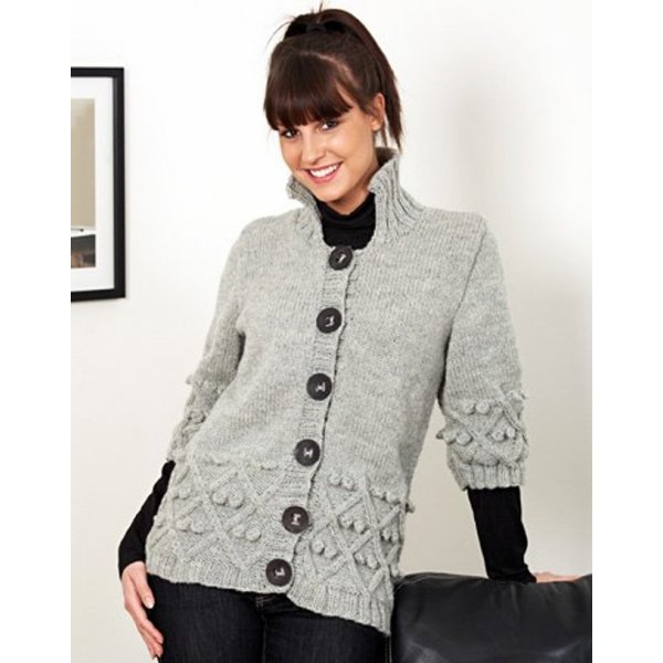 Strickmuster - Strickjacke mit kurzen rmeln
