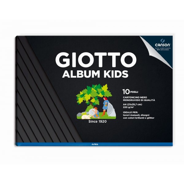 Zeichenblock Giotto Noir 10 Seiten 220g - A4