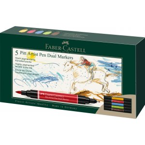 Zeichenstift - Faber-Castell - Pitt Artist Dual Marker - 5 Stk Zeichenstift - Faber-Castell - Pitt Artist Dual Marker - 5 Stk