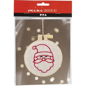 Mini-DIY-Stickerei-Set - Weihnachtsmann Mini-DIY-Stickerei-Set - Weihnachtsmann