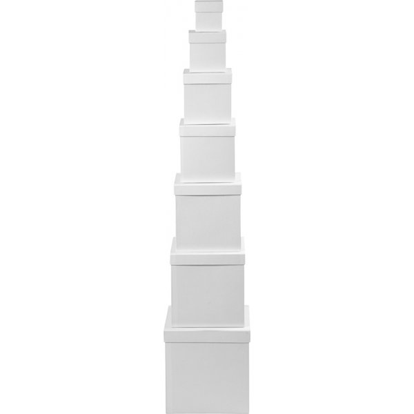 Boxen - wei - quadratisch - 7 Stk